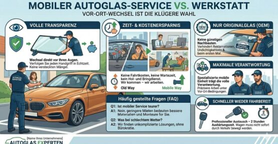 Mobiler Autoglas-Service vs. Werkstatt: Warum Vor-Ort-Wechsel besser ist